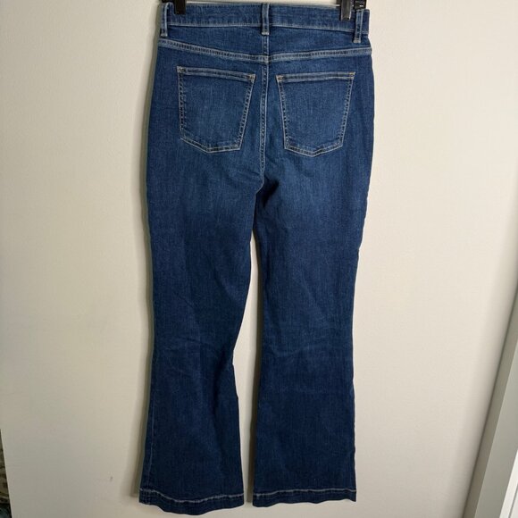 SPANX NEW Women's Blue‎ SPANXsculpt ReDefine Kick Cropped Flare Jeans - Size 10 - Picture 3 of 6